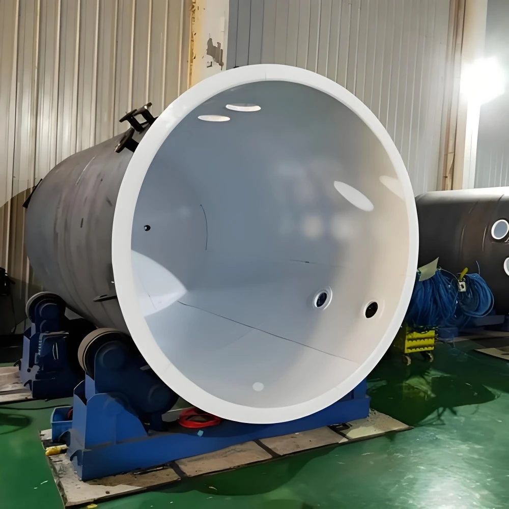 PTFE 裏地付き耐酸性化学薬品受け容器